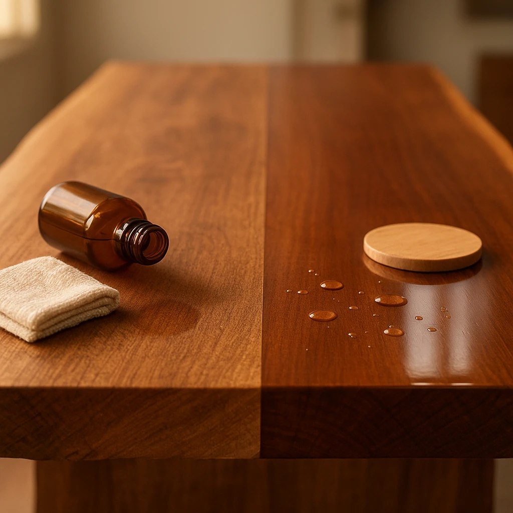Масло или лак для столешницы из слэба: что лучше защитит дерево?